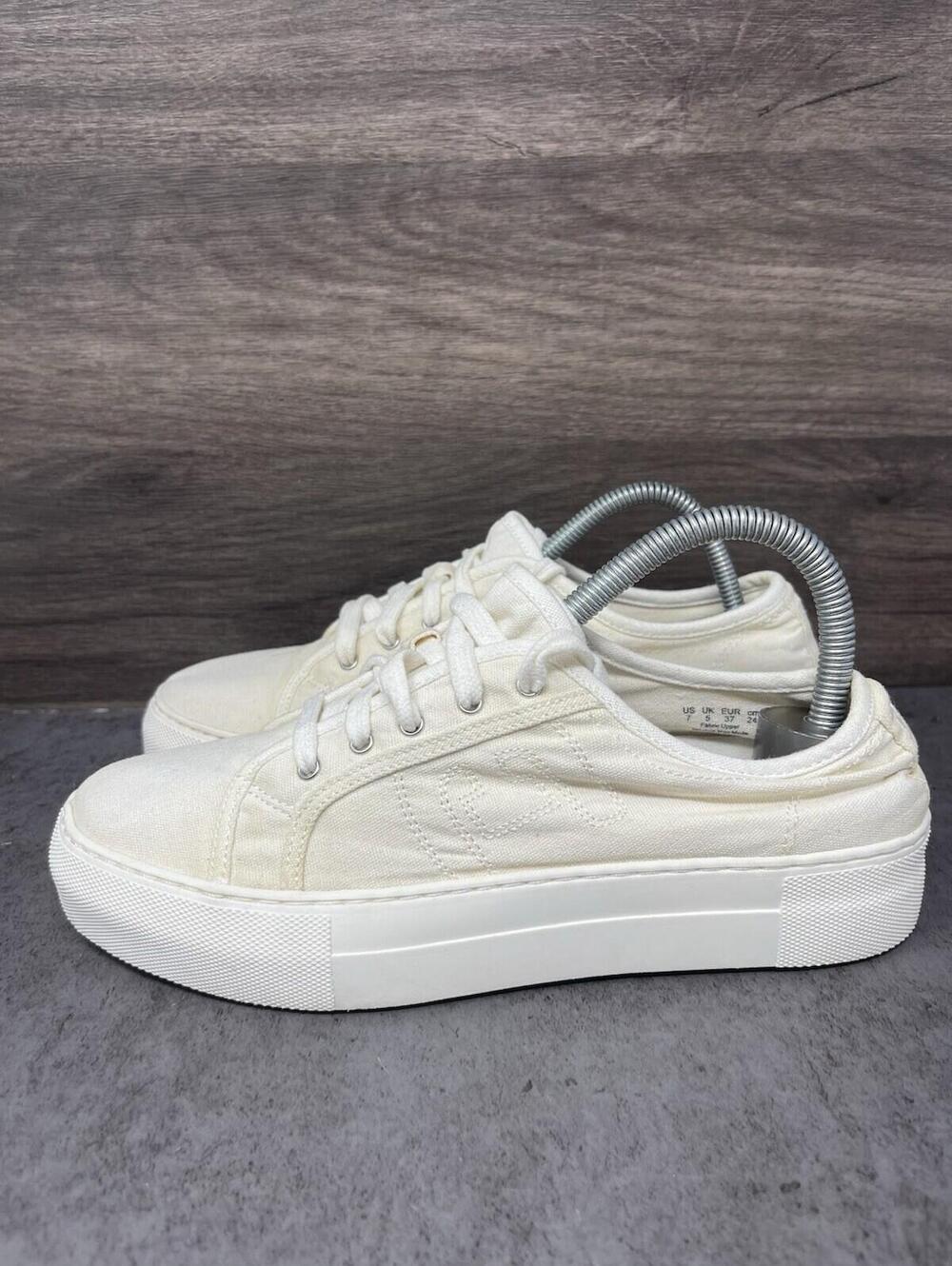 Sam Edelman Genara Platform Low Top Sneakers Womens Size 7 White